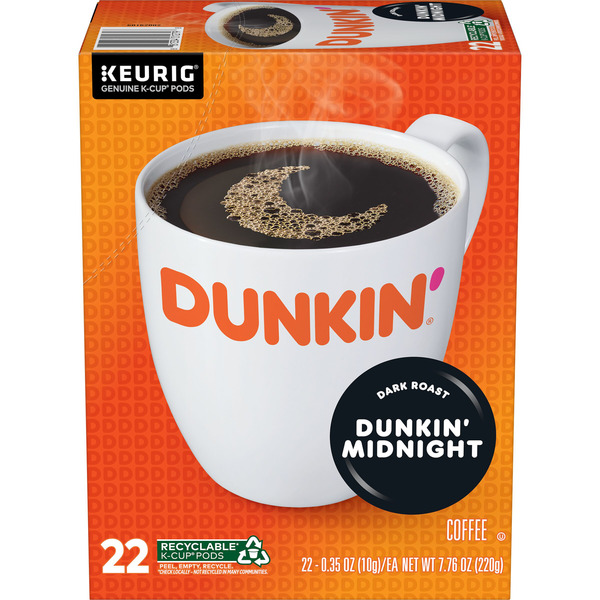 Dunkin' Midnight Coffee, Dark Roast, Keurig K-Cup Pods