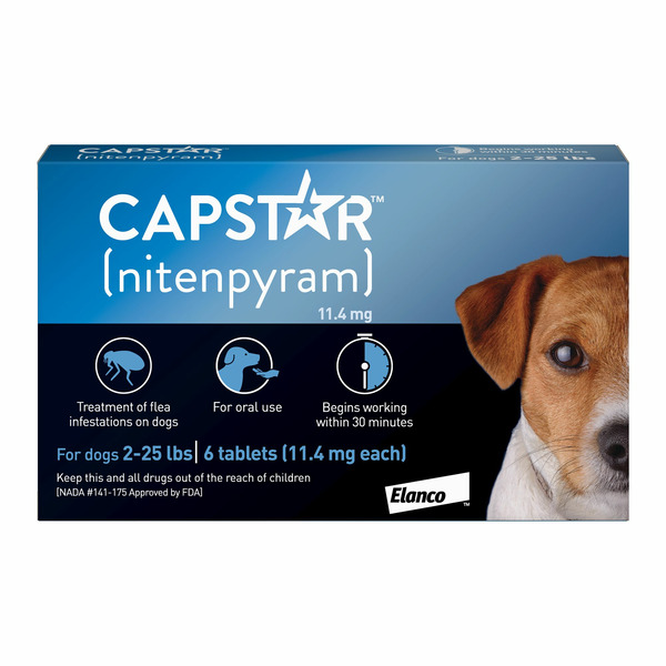 Capstar Nitenpyram, for Dogs 2 - 25 lbs, 11.4 mg, Tablets