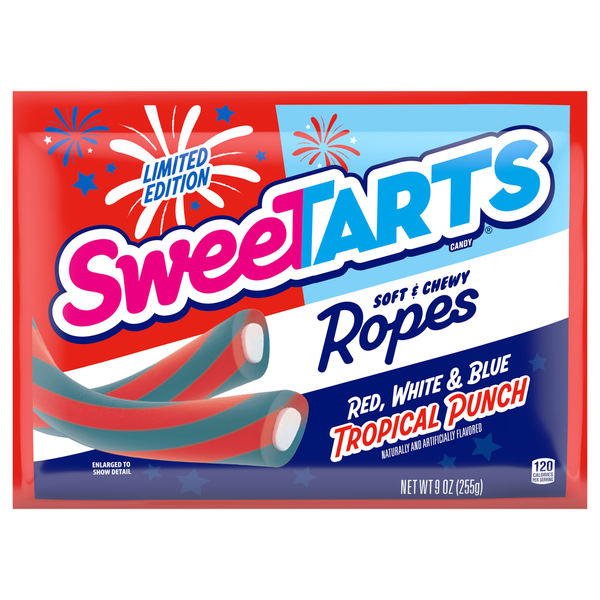 SweeTARTS Candy, Ropes, Tropical Punch, Red, White & Blue Same-Day