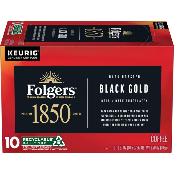 Folgers 1850 Black Gold, Dark Roast Coffee, Keurig K-Cup Pods Same-Day  Delivery or Pickup | Woodman's Food Markets