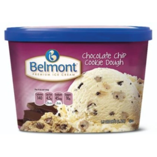 Belmont Premium Ice Cream Cookie Dough Ice Cream (48 fl oz) from ALDI