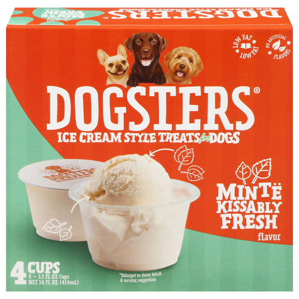 Dogster's® Ice Cream Style Treats For Dogs, Minte Kissably Fresh