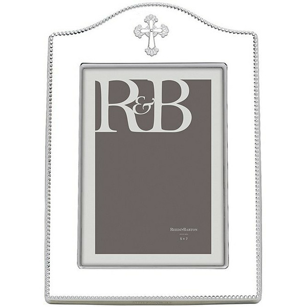 Reed & Barton Reed  Barton Abbey Cross Silver 5 x 7 Picture Frame