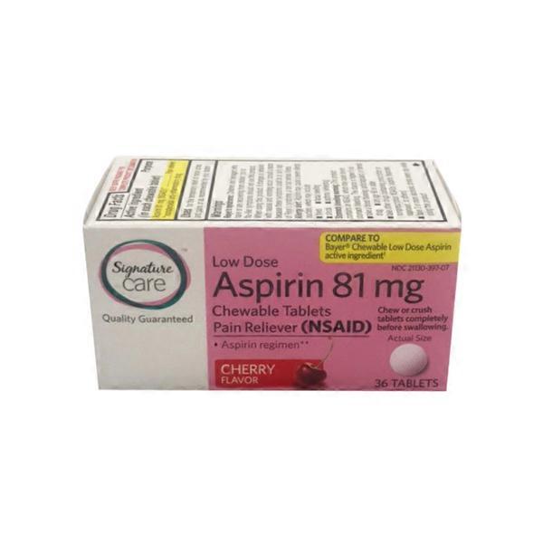 Safeway Care Aspirin Chewable Tablet (36 ct) Instacart