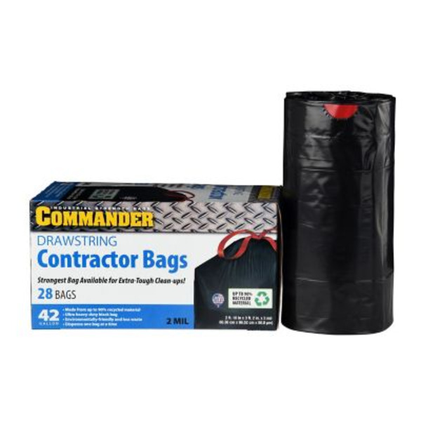 Command er 42 gal. Drawstring Contractor Bags, 28 ct.