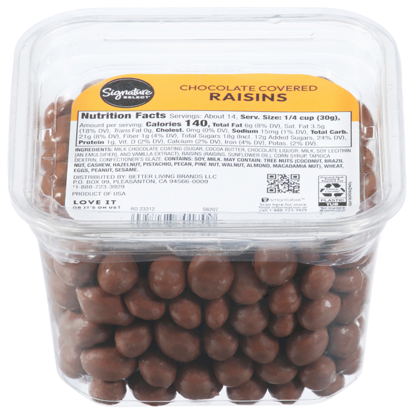 Signature SELECT Raisins, Chocolate Covered