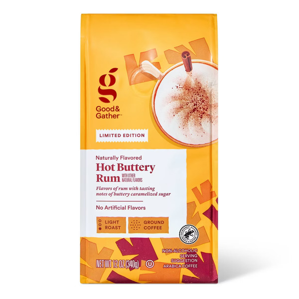 Good & Gather Light Roast Hot Buttery Rum Arabica Ground Coffee