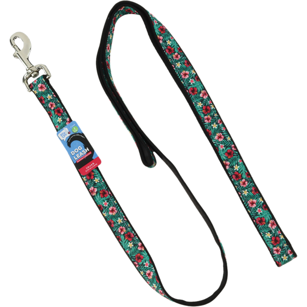 Play On Puffy Floral Dog Leash, 1 in x 6 ft