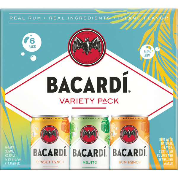 Bacardí® Rum Ready to Drink Summer Cocktail Variety Pack, Gluten