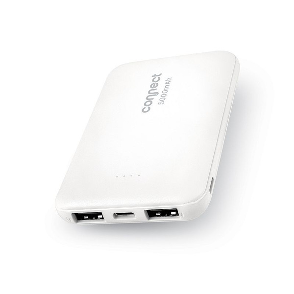 Connect Connect Ultra-Slim 5K Power Bank, White