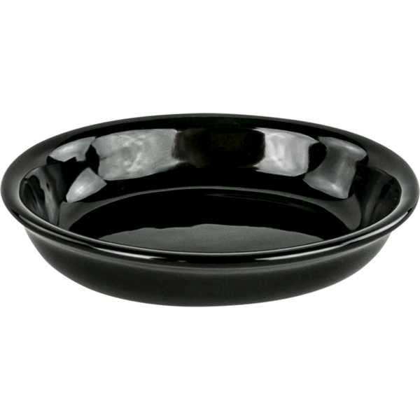 Play On Oval Ceramic Cat Bowl - Black