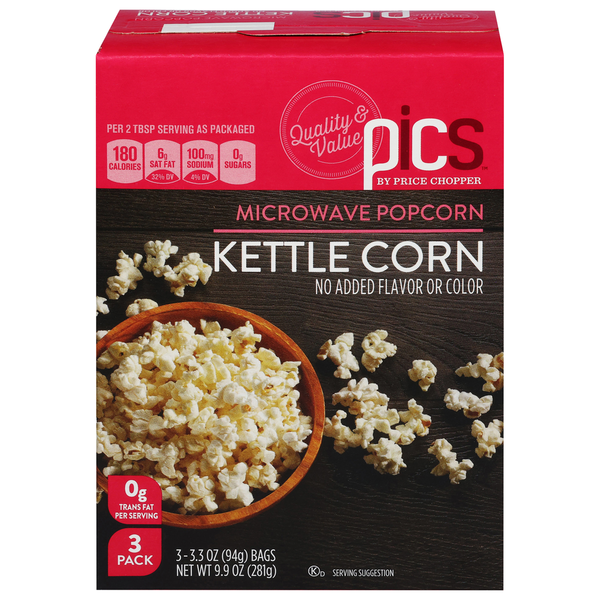 ポップコーンページ PICS Microwave Popcorn, Kettle Corn, 9 Pack Same-Day Delivery or