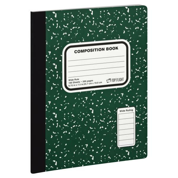 Top Flight Composition Book, Wide Rule, 100 Sheets Same-Day Delivery or ...