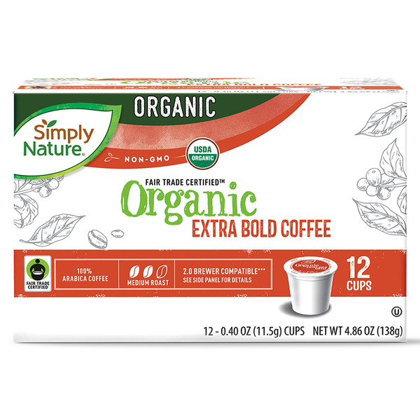 Simply Nature Fair Trade Organic Medium Extra Bold Coffee Cups