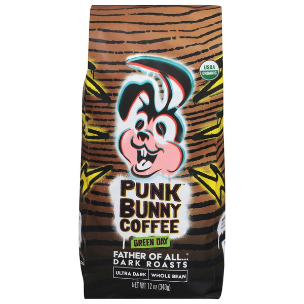 Punk Bunny Coffee Coffee, Whole Bean, Dark Roast, Ultra Dark Same