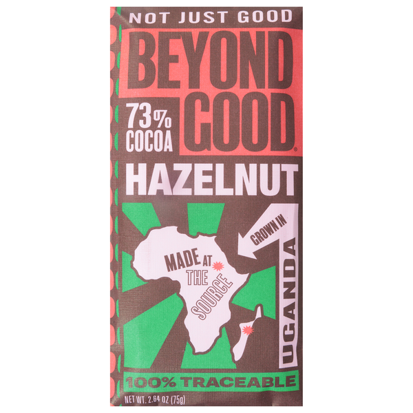Beyond Good By Madecasse Toasted Hazelnut 78% Cocoa Chocolate Bar
