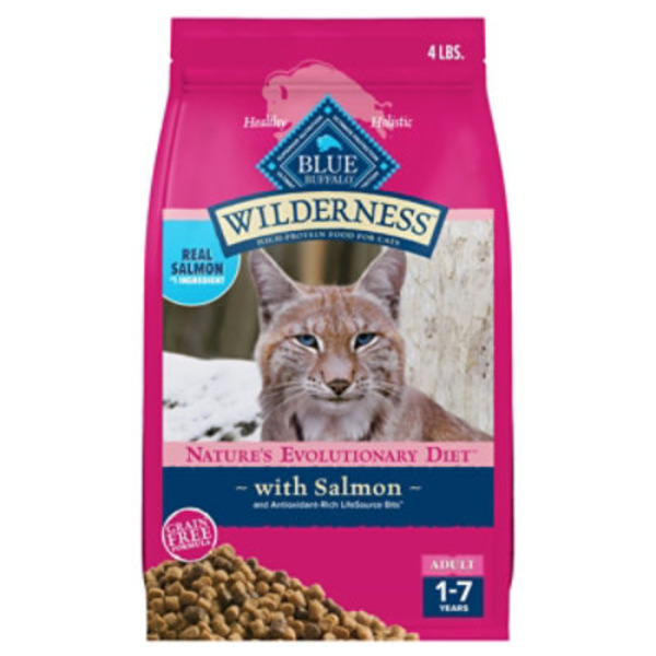 Blue Buffalo Wilderness High Protein, Natural Adult Dry Cat Food, Salmon