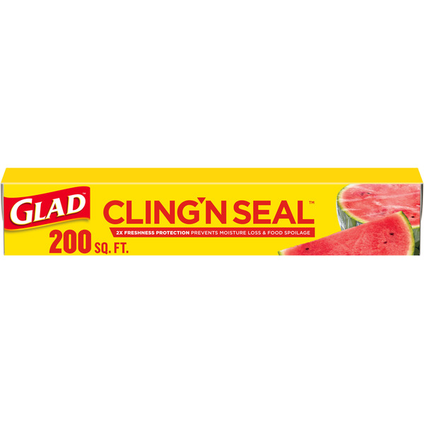 Glad Cling 'N Seal Plastic Food Wrap, 200 sq ft Same-Day Delivery