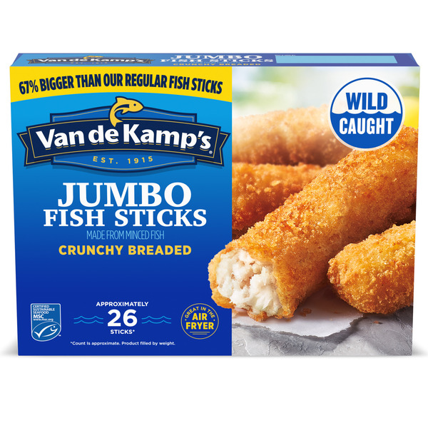 Van de Kamp's Crunchy Breaded Jumbo Fish Sticks, Frozen