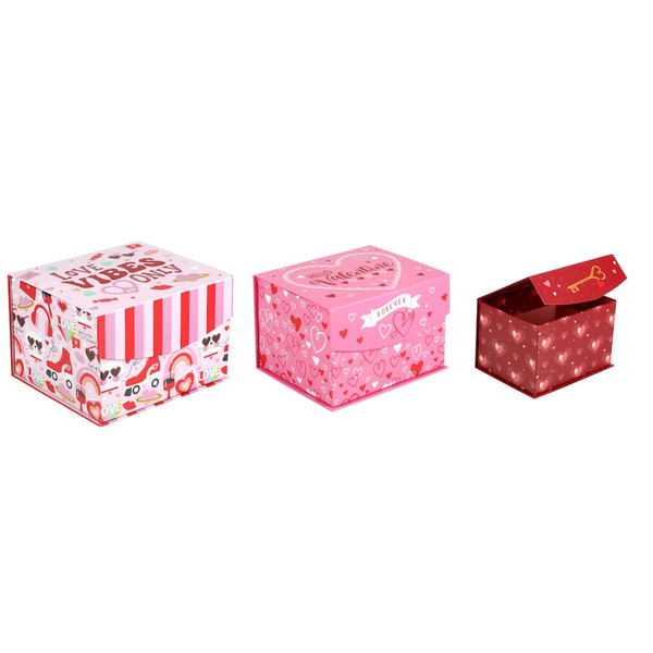 Nesting Valentine's Day Gift Boxes with Flip-Top Lids Same-Day