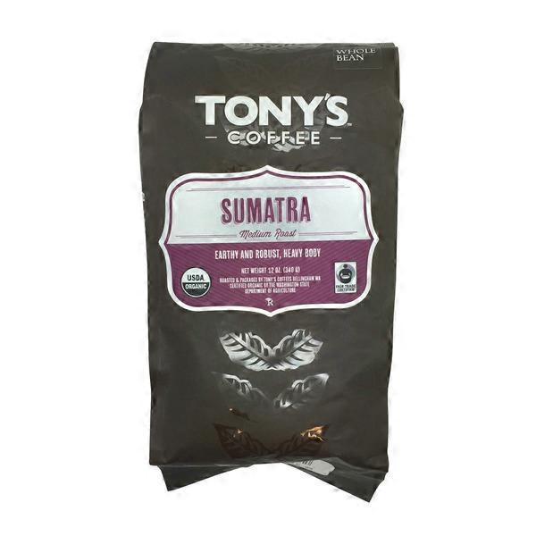 Tony's Whole Bean Coffee Sumatra Medium Roast