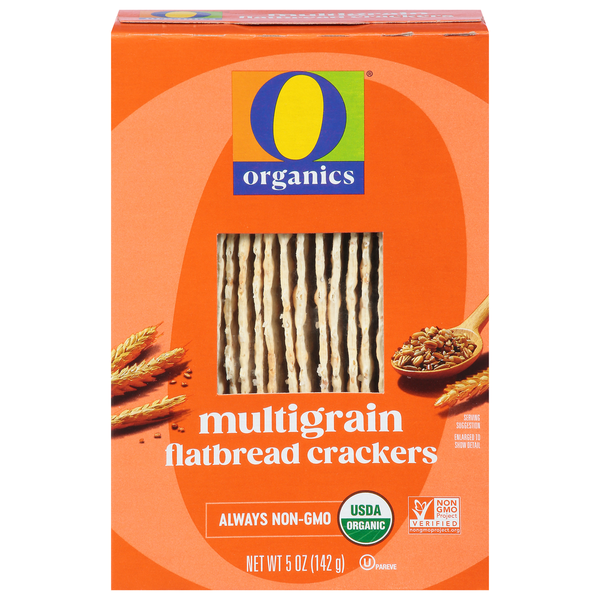 O Organics Flatbread Crackers, Multigrain