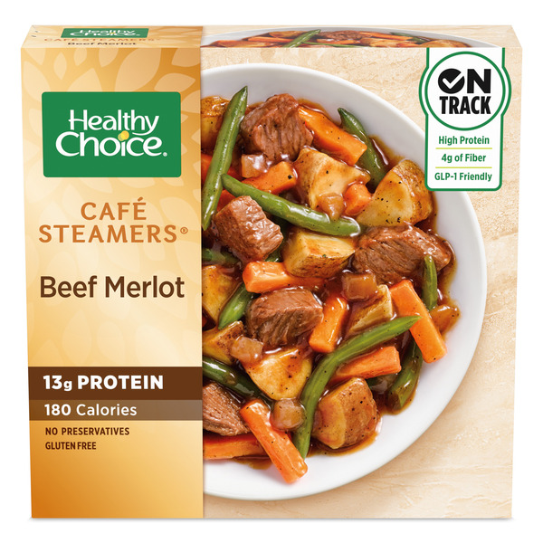 Healthy Choice Cafe Steamers Beef Merlot, Frozen Meal