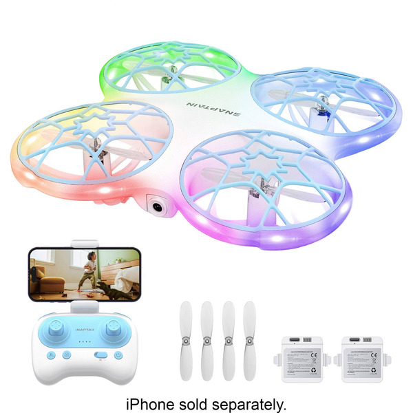 Snaptain K30 Mini 720P HD Camera Drone With Colorful Lighting & Remote Controller - White