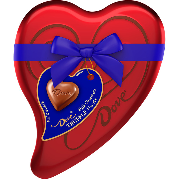 Dove Valentine's Day Milk Chocolate Truffle Candy Heart Tin Same