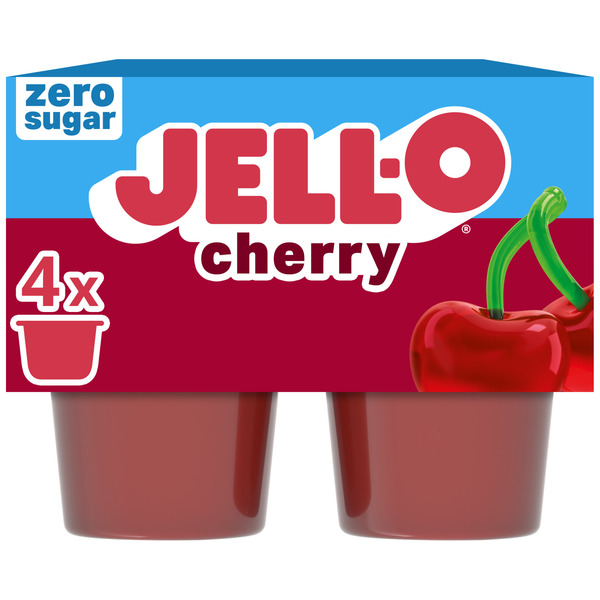 Jell-O Cherry Sugar Free Refrigerated Gelatin Same-Day Delivery or