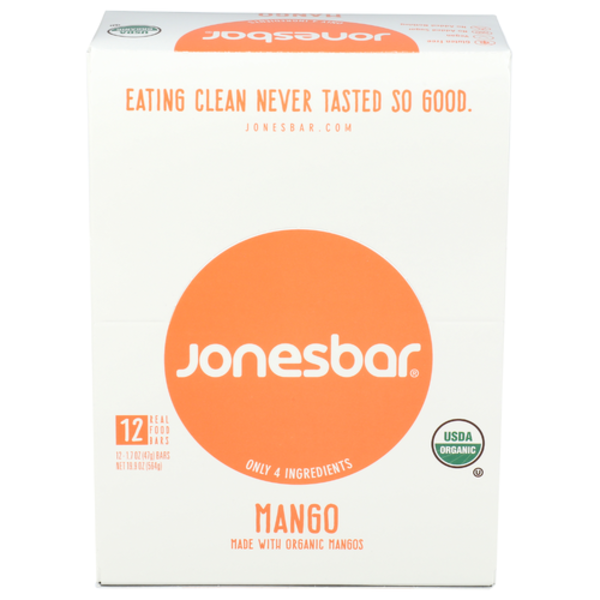 Jonesbar Organic Mango Real Food Bar 12 Pack