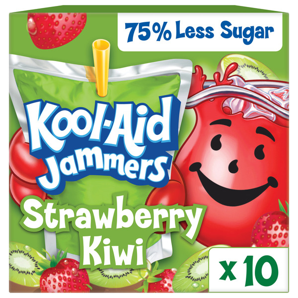 Kool-Aid Jammers Strawberry Kiwi Flavored Kids 0% Juice Drink Pouches