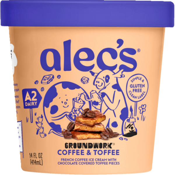 Alec's Ice Cream Groundwork Coffee & Toffee French Ice Cream