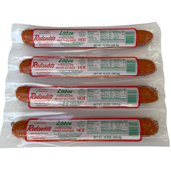 Redondo's Hot Portuguese Sausage, 10 oz, 4-count