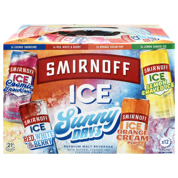♪新品未使用♪ 限定 Smiirl Counter 7digits /SNS Smirnoff Ice Sunny Days, 12 fl oz, 12 Pack Variety Cans, 4.5% ABV