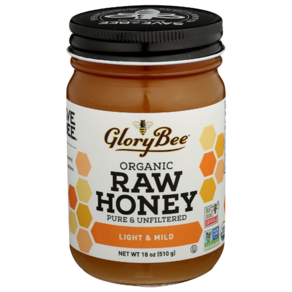 Glorybee Honey Organic Clover Blossom Light & Mild Raw Honey