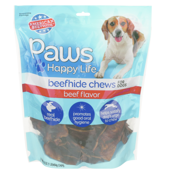 Paws Happy Life Beef Flavor Beefhide Chews For Dogs Same-Day Delivery ...