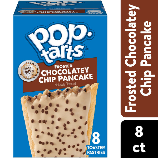 Pop-Tarts Frosted Chocolatey Chip Pancake Toaster Pastries, Breakfast Foods, 8 Count