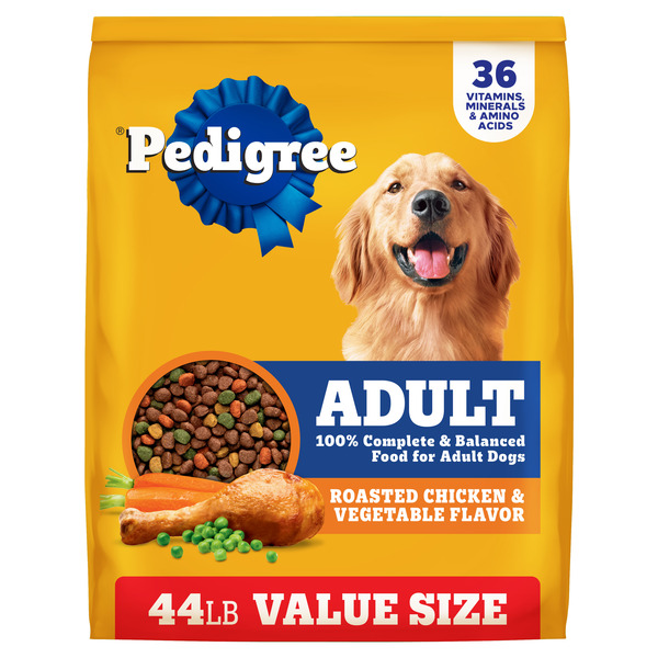 Pedigree Adult Dry Dog Food Roasted Chicken & Vegetable Flavor, 44 lb. Bag