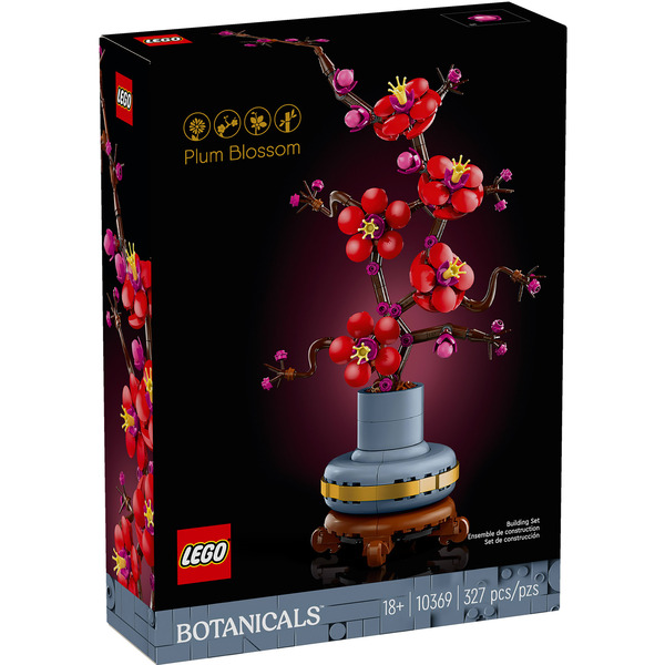 LEGO Icons Plum Blossom Flower Decor Display Set for Office Decor