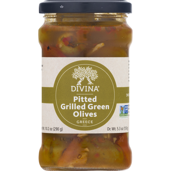 Divina Olives, Green, Grilled, Pitted (10.2 oz) Instacart
