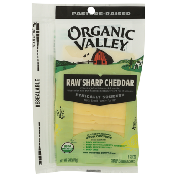 Organic Valley Organic Sliced Raw Sharp Cheddar Cheese