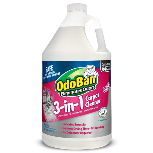 Odoban 1 Gal. 3-in-1 Carpet Cleaner, Concentrated Carpet Cleaning Solution, Fragrance Free