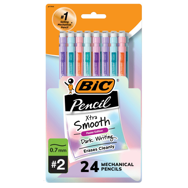 BIC Xtra Smooth Pastel Edition 0.7mm #2 Lead Mechanical Pencils
