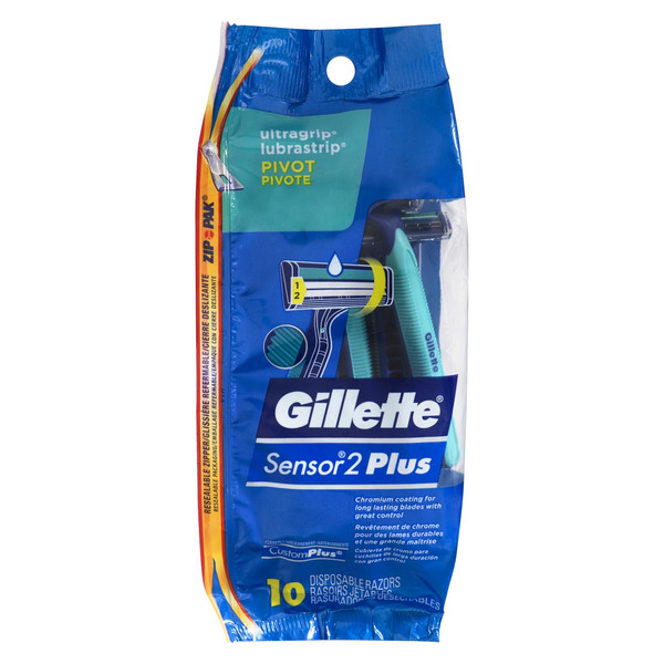 Gillette Sensor 2 Plus Disposable Razors - 10pk. Same-Day Delivery ...
