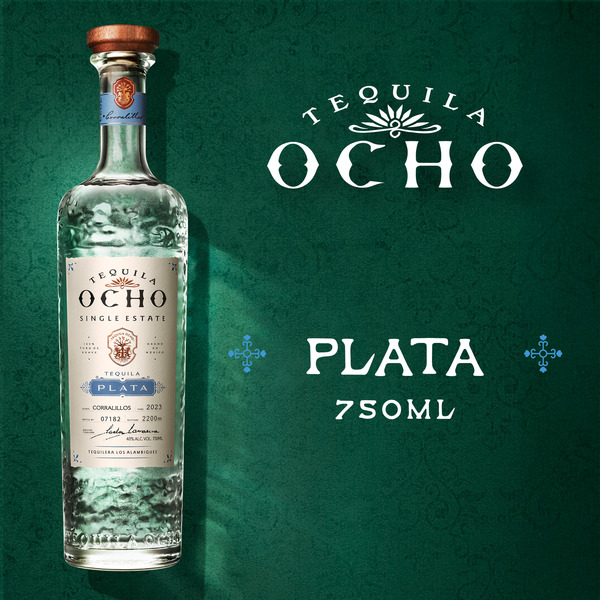 Tequila Ocho Single Estate Tequila Plata Same-Day Delivery or