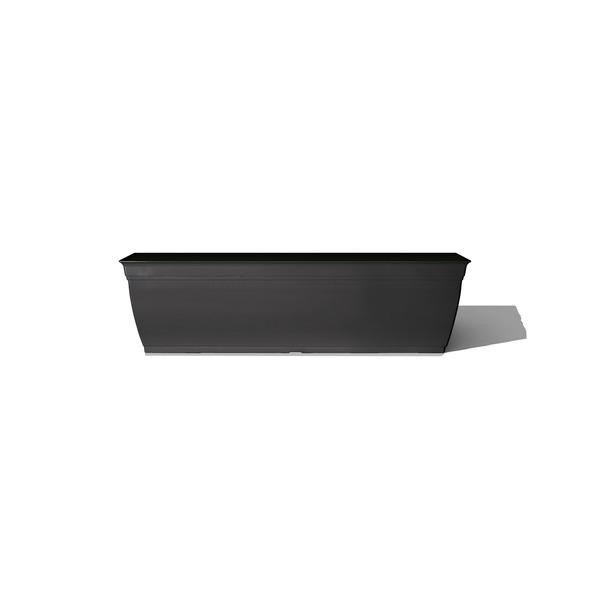 Style Selections 23.5-in W x 8.03-in L x 6.02-in H Black Recycled plastic Rectangle Indoor Window box