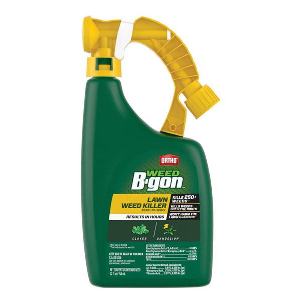 Ortho Weed B-gon Lawn Weed Killer Ready-to-spray, 32 Fl. Oz., Kills Dandelion And Clover, Rainproof In 1 Hour