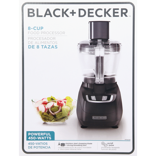 Black + Decker Food Processor, 8Cup, Powerful, 450Watts (1 each
