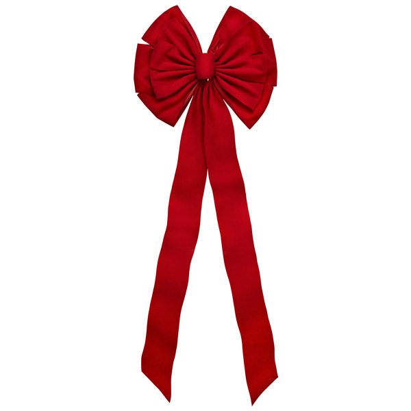 Holiday Trims 13 Loop Velvet Bow - Red